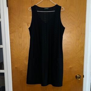 Black Eyelet Sleeveless Sundress Dress